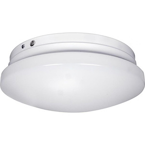 20W 1 LED Flush Mount with Battery Backup Ready 120-277V-14 Inches Wide by 4.75 Inches High