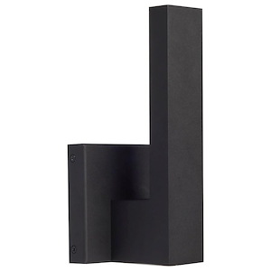 Raven - 8W LED Outdoor Wall Sconce In Contemporary Style-10 Inches Tall and 4.75 Inches Wide