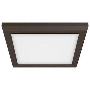 Blink Pro - 11W CCT Selectable LED Square Edge Lit Flush Mount In Utilitarian Style-0.67 Inches Tall and 7 Inches Wide