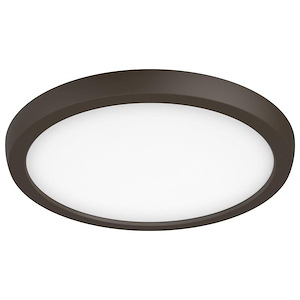 Blink Pro - 13W CCT Selectable LED Round Edge Lit Flush Mount In Utilitarian Style-0.67 Inches Tall and 9 Inches Wide