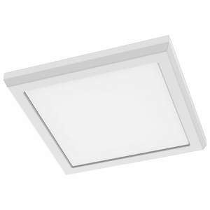 Blink Performer - 10W CCT Selectable LED Square Flush Mount In Utilitarian Style-0.67 Inches Tall and 7 Inches Wide