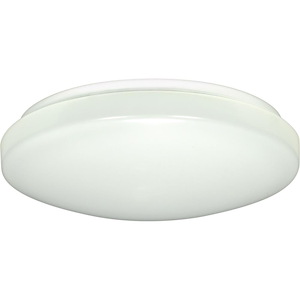 12.5W 1 LED Flush Mount in Utility Style-11.63 Inches Wide by 3.13 Inches High