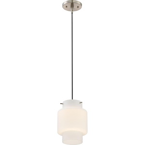 Del-12W 1 LED Mini-Pendant-6.75 Inches Wide by 9.25 Inches High - 669517