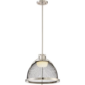 Tex-15W 1 LED Large Pendant-13.5 Inches Wide by 11.5 Inches High