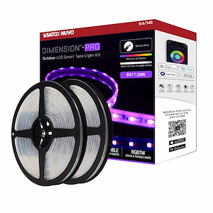 Dimension Pro - 68W LED Tape Light with J-Box Connection In Utilitarian Style-787.44 Inches Length and 0.55 Inches Wide