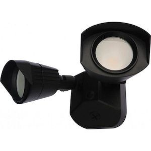 40W 4000K 2 LED Outdoor Dual Head Security Light in Utility Style-4.16 Inches Wide by 4.13 Inches High