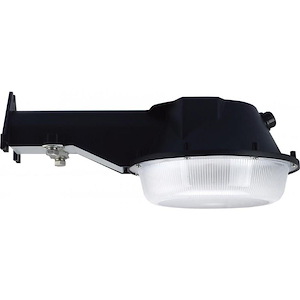 25W 4000K 1 LED Outdoor Area Light with Photocell in Utility Style-7.5 Inches Wide by 4.13 Inches High