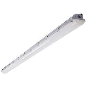 72W CCT Selectable Vapor Proof Linear Fixture In Utilitarian Style-3.46 Inches Tall and 4.33 Inches Wide