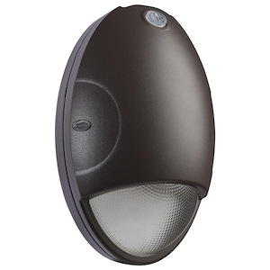ColorQuick - 15W CCT Selectable LED Oval Small Emergency Outdoor Wall Pack In Utilitarian Style-10.47 Inches Tall and 6.54 Inches Wide - 1315761
