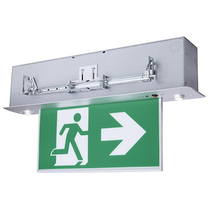 3.5W LED Running Man Combo Edge Lit Exit Sign/Emergency Light-10.63 Inch Tall and 19.74 Inch Wide