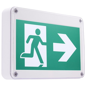 2.8W LED Wet Location Running Man Exit Sign-8.86 Inch Tall and 13 Inch Wide