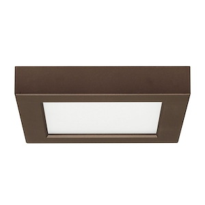 10.5W 2700K LED Square Flush Mount-5.75 Inches Wide