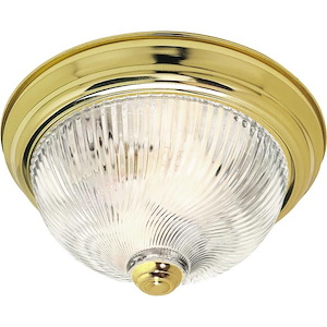 Two Light Flush Mount-11.25 Inches Wide by 5 Inches High