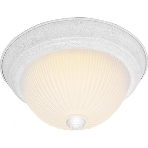Two Light Flush Mount-11.25 Inches Wide by 5 Inches High