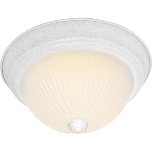 Two Light Flush Mount-13.25 Inches Wide by 5.5 Inches High