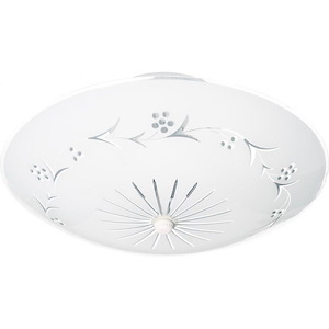 Two Light Flush Mount-12 Inches Wide by 4.75 Inches High