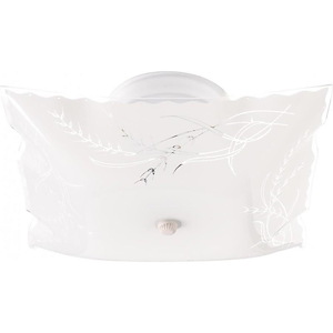 Two Light Flush Mount-11.75 Inches Wide by 4.75 Inches High