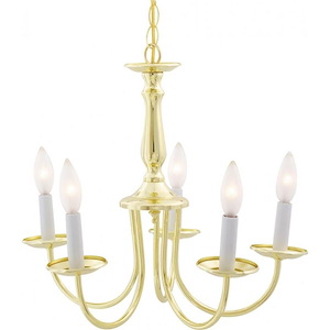 Five Light Chandelier-18 Inches Wide by 13 Inches High