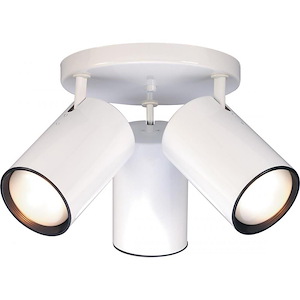 Three Light Flush Mount-18 Inches Wide by 10 Inches High