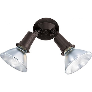 Two Light Outdoor Flood Light with Adjustable Swivel-10 Inches Wide by 4.75 Inches High
