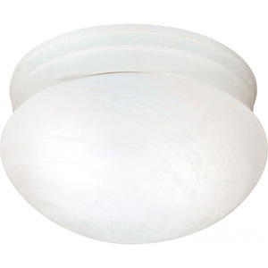 Two Light Flush Mount-9.5 Inches Wide by 6 Inches High