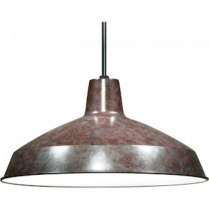 One Light Outdoor Pendant-16 Inches Wide by 8.13 Inches High
