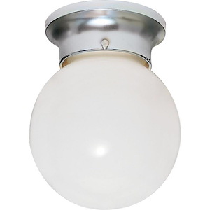 One Light Flush Mount-6 Inches Wide by 7.25 Inches High