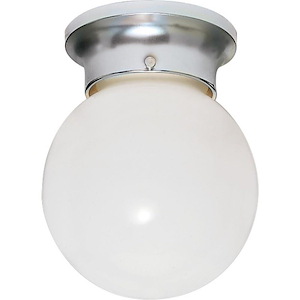 One Light Flush Mount-8 Inches Wide by 9.25 Inches High