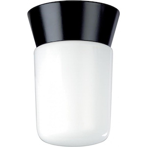 One Light Outdoor Ulitlity Flush Mount-4.25 Inches Wide by 8 Inches High