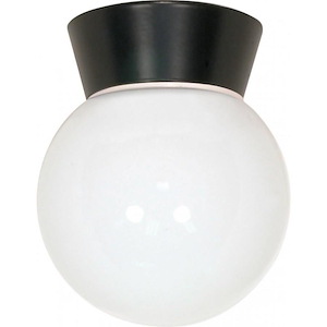 One Light Outdoor Ulitlity Flush Mount-4.25 Inches Wide by 8 Inches High