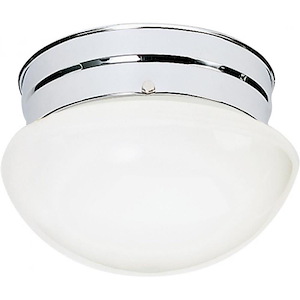 One Light Small Flush Mount-7.5 Inches Wide by 5 Inches High