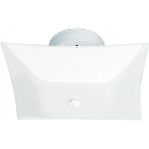 Two Light Square Flush Mount-11.75 Inches Wide by 4.75 Inches High