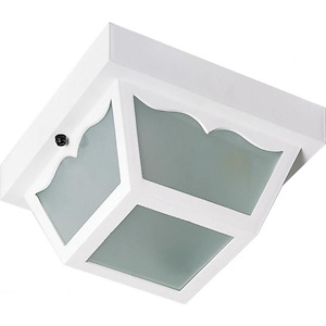 One Light Outdoor Carport Flush Mount-8.25 Inches Wide by 4.75 Inches High
