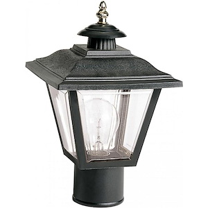 One Light Outdoor Post Lantern-7.75 Inches Wide by 12.5 Inches High