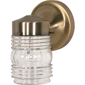 One Light Mason Jar Outdoor Porch Wall Lantern-4 Inches Wide by 8.5 Inches High