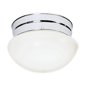 One Light Small Flush Mount-7.5 Inches Wide by 5 Inches High