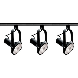 Three Light Gimbal Ring Track Kit-1.5 Inches Wide by 36 Inches High