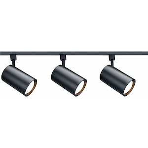 Three Light Straight Cylinder Track Kit-1.5 Inches Wide by 9.75 Inches High