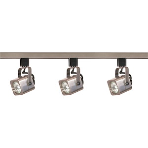 Three Light Line Voltage Square Track Kit-3.5 Inches Wide by 1.5 Inches High