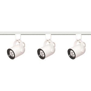 Three Light Line Voltage Round Back Track Kit-1.75 Inches Wide by 4 Inches High