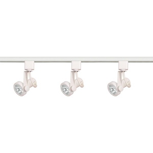 Three Light Line Voltage Round Back Track Kit-1.25 Inches Wide by 0.75 Inches High