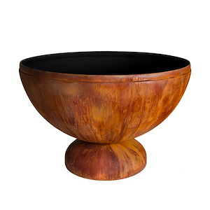 30 Inch to 41 Inch Fire Chalice Artisan Fire Bowl - Patina Finish