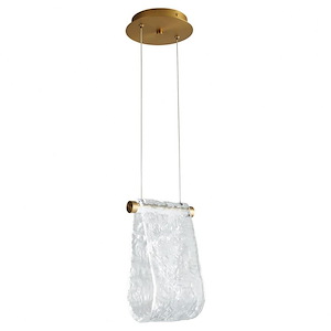 Veer - 7W 1 LED Pendant-11.5 Inches Tall and 7.5 Inches Wide