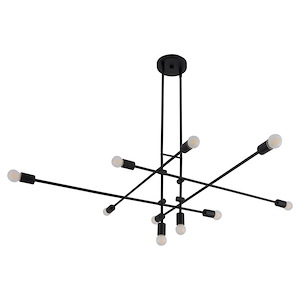 Mika - 10 Light Chandelier-15.25 Inch Tall and 49.25 Inch Wide - 1388316