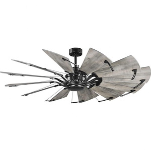 Springer - 12 Blade Ceiling Fan In Farmhouse Style-17.38 Inches Tall and 60 Inches Wide