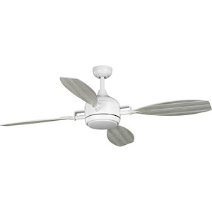 Rudder - Wide - Ceiling Fan - 1 Light - Handheld Remote - Damp Rated in Coastal style - 56 Inches wide by 16.02 Inches high