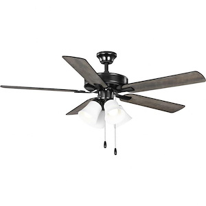 AirPro E-Star - 5 Blade Ceiling Fan with Light Kit In Transitional Style-18.7 Inches Tall and 52 Inches Wide