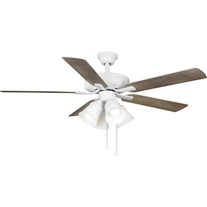 AirPro Builder - 5 Blade Ceiling Fan with Light Kit In Transitional Style-18.7 Inches Tall and 52 Inches Wide - 1100733
