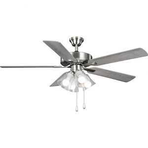 AirPro Builder - 5 Blade Ceiling Fan with Light Kit In Transitional Style-18.7 Inches Tall and 52 Inches Wide - 1100735