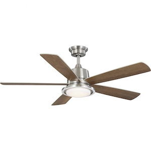 Tarsus - 5 Blade Ceiling Fan with Light Kit In Contemporary Style-14.75 Inches Tall and 52 Inches Wide